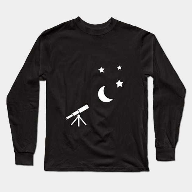 Stargazer White Long Sleeve T-Shirt by julianlab